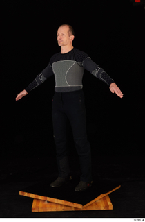 George black thermal underwear clothing standing whole body 0010.jpg